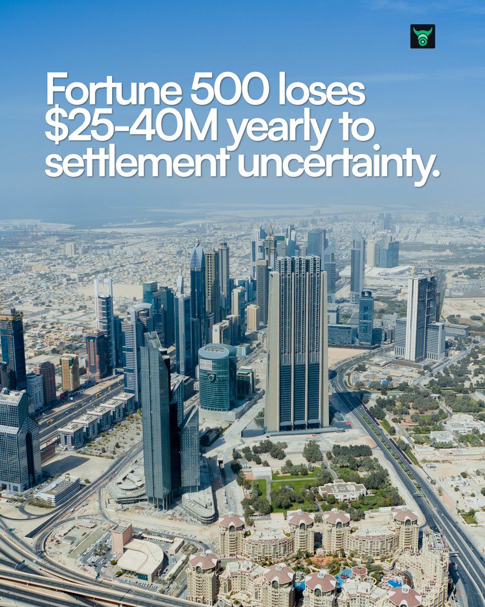Settlement uncertainty is one of the most overlooked costs in global finance.

For large enterprises, it can mean $25–40M lost annually through inefficiency.

When capital is frozen, everything slows down.
The question is no longer about speed. It’s about control.