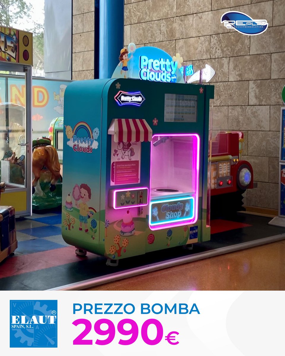 replaysrl's tweet image. Perfect for any location. #PrettyClouds wins everyone over
💥 Crazy price: €2990

For info: DM us ✨

#cottoncandy #candy