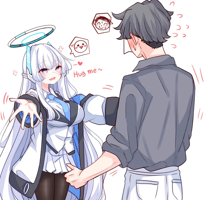 #ブルアカ    #ブルーアーカイブ     生塩ノア   noa,
Hug me~☺️~❤️ 