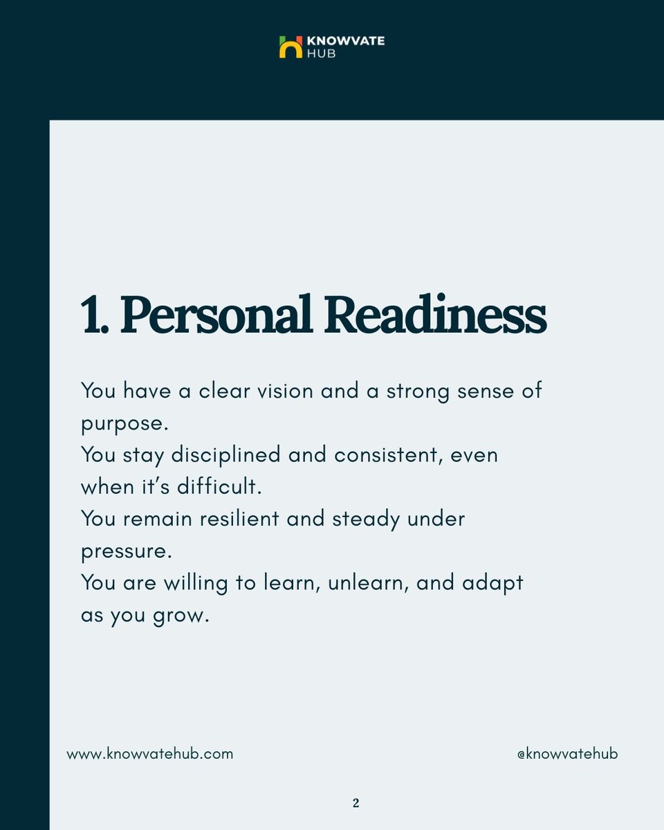 knowvateHub's tweet photo. The 3 Layers of Founder Readiness... (must read)

#founders #founder #Entrepreneur #community #global https://t.co/XCgNwjFzrM
