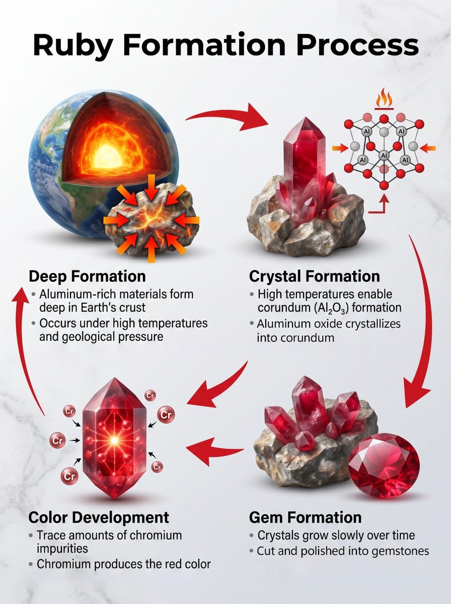Ruby formation process.