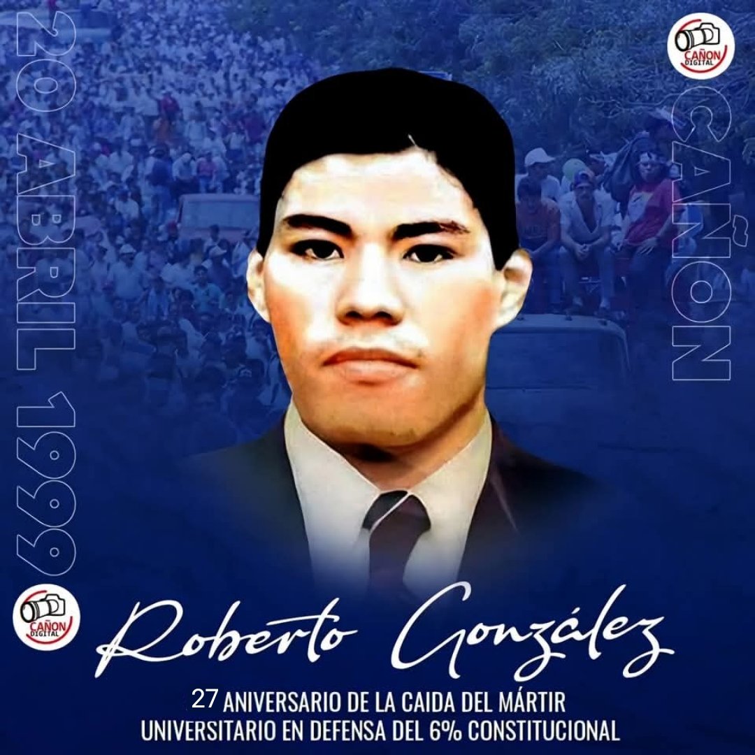 20 de abril 1999: En el marco de la lucha estudiantil en defensa del 6%, cayó el estudiante Roberto González Herrera, en las instalaciones del Banco Central de Nicaragua.

A la memoria de Roberto se dedicó el Bufete Jurídico de la UNAN-Managua. 

#Nicaragua 
#4719SiempreMasAlla