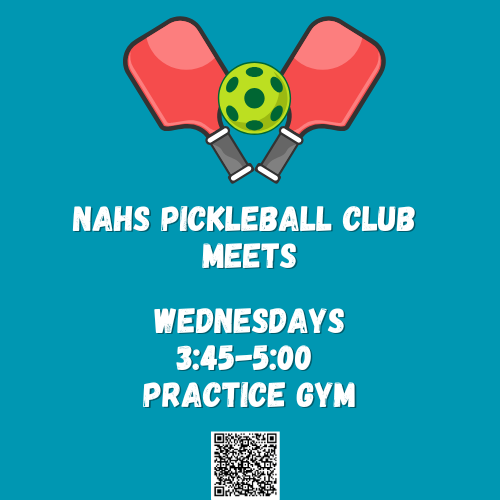 NorthAugustaHS's tweet photo. NAHS Pickleball Club will meet on Wednesdays until 5:00pm in the practice gym. https://t.co/T2MC17Qfvl