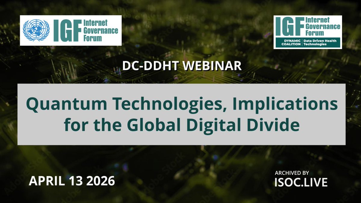 ISOC_Live's tweet image. RECAP/RECORDING - DC-DDHT Quantum Technologies, Implications for the Global Digital Divide isoclive.substack.com/p/dc-ddht-quan…

#QuantumComputing #PostQuantum #DigitalDivide #IGF #DigitalHealth #IS3C @NicolasFiuma @OQI_at_CERN @AnthropicAI