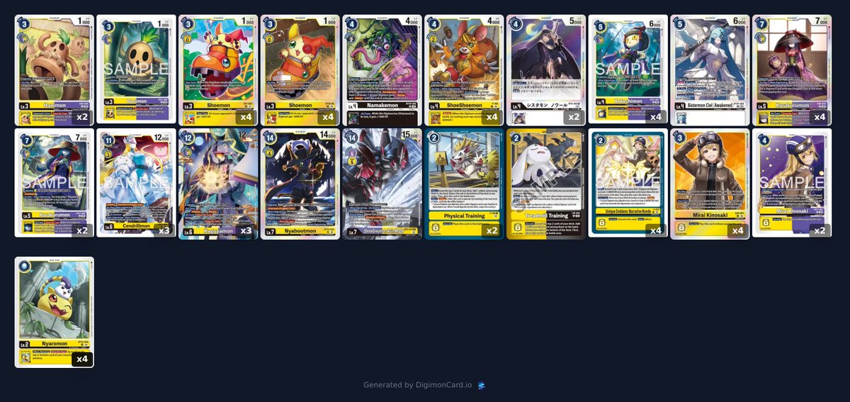 card_digimon's tweet image. Puppets by AzurePKK / Eagle's Nest S9W1.5 AD01 Locals 5th
#digimon #digimontcg #tournament
digimoncard.io/deck/puppets-b…