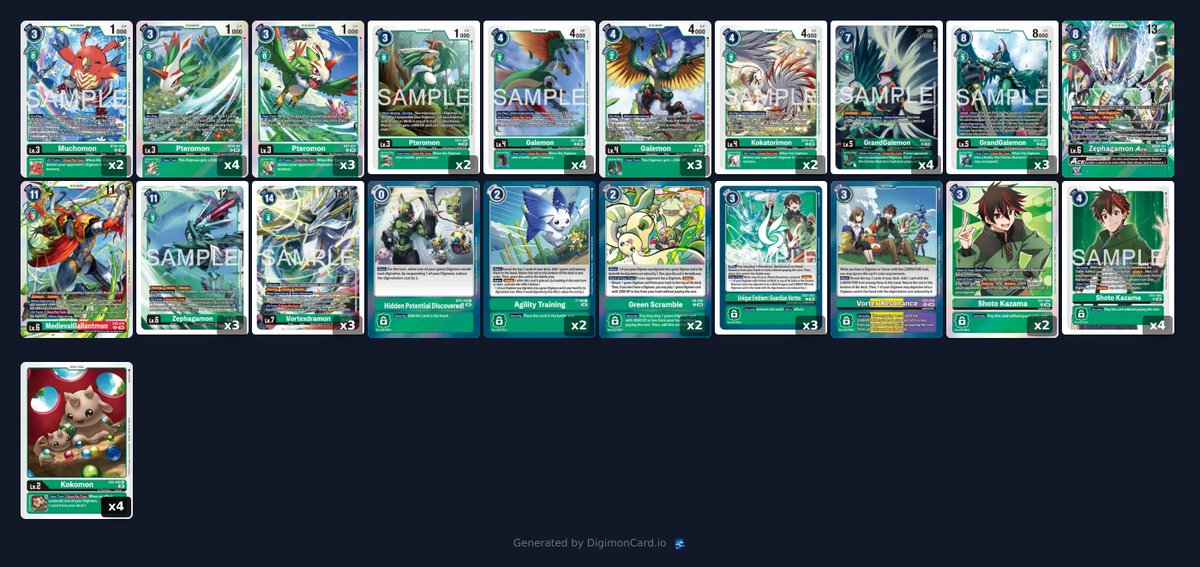 card_digimon's tweet image. Zephagamon by Blake Banter / Eagle's Nest S9W1.5 AD01 Locals 7th
#digimon #digimontcg #tournament
digimoncard.io/deck/zephagamo…