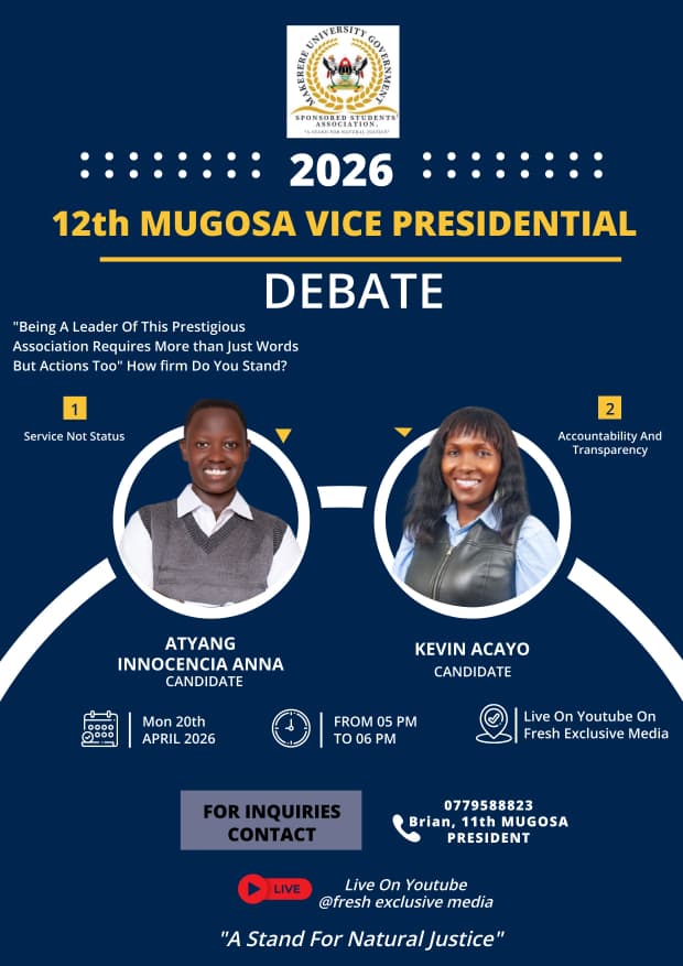 MUGOSA_2425's tweet photo. Happening today, at 5:00 pm. @MUGOSA_2425 presidential and vice presidential debates. https://t.co/OqtR6tVJHo