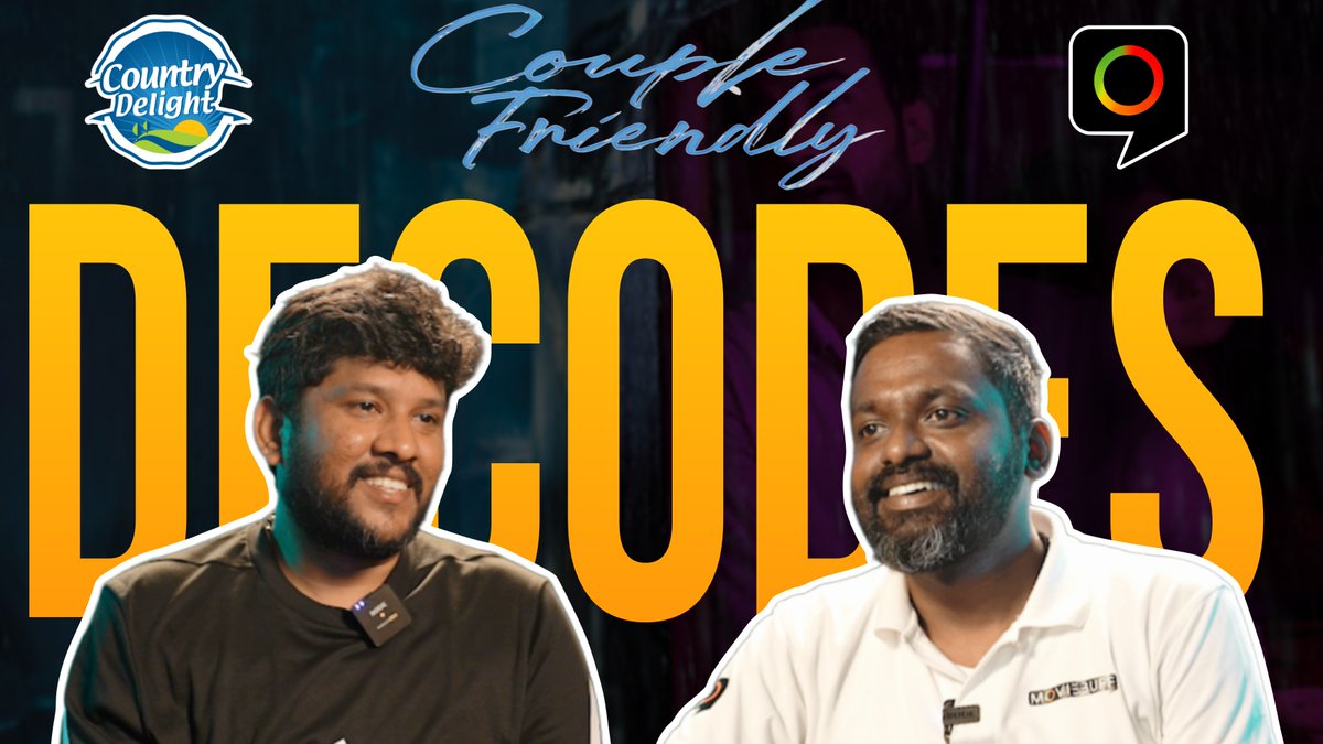 moviebuffindia's tweet photo. Here’s the Couple Friendly Decodes with Ashwin Chandrasekar!

▶- https://t.co/aHPSP3fPy5 

Watch the Full Video on Moviebuff India YouTube channel! 

@santoshsoban @varanasi_manasa @manojac @DKP_DOP @Adi_4595 @vas_karthik @thecutsmaker #Micheal_ArtDirector @dineshmoffl @gopiprasannaa #PrasathColorist @dinzhdina @Sethu_Cine @Advaitavarma_9 @GskMedia_PR @UVConcepts_ @UV_Creations @adityamusic

@_countrydelight #CountryDelight #CountryDelightMilk #ChiranjeeviTrustsCountryDelight

#CoupleFriendly #SantoshSoban #ManasaVaranasi #AshwinChandrasekar #MoviebuffIndia #CoupleFriendlyDecodes #AshwinChandrasekarSpeech #AshwinChandrasekarInterview #MoviebuffDecode