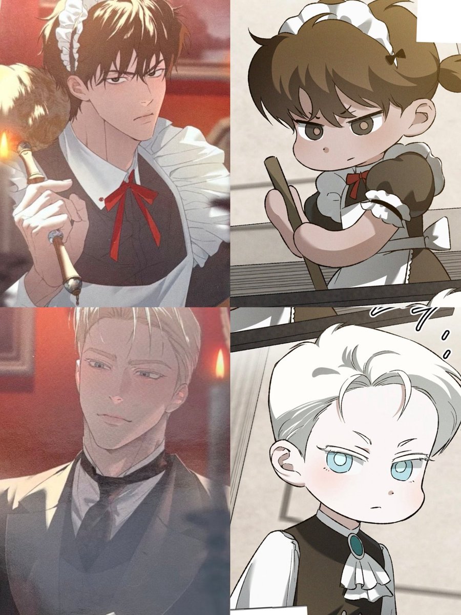 zhenjooed's tweet image. we got the chibi version of maid taekjoo and gentleman zhenya in the manhwa 😭 #codenameanastasia #코드네임아나스타샤