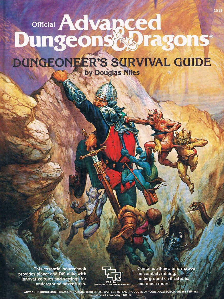 cimerians's tweet image. AD&amp;amp;D 'Dungeoneer's Survival Guide' cover art by Jeff Easley 1986
#80s #dungeonsanddragons