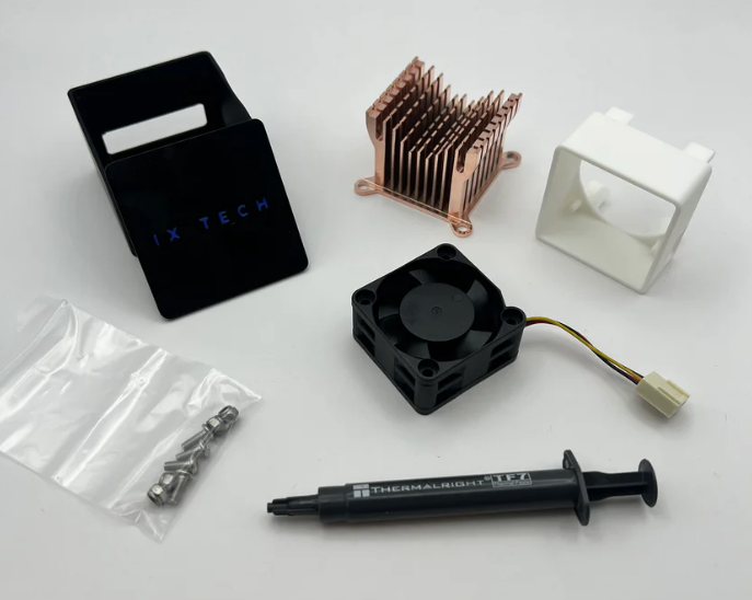🎉 GIVEAWAY — Complete Heatsink Upgrade Kit 

El Mirage copper heatsink + 4020 PWM fan + TF-7 thermal paste + mounting hardware + fan shroud. 
Everything your Bitaxe or Nerdaxe needs to run cooler and push higher clocks. 

To enter: 
✅ Follow <a href="/IxTechCrypto/">IxTech</a> 
✅ Like this post 
✅