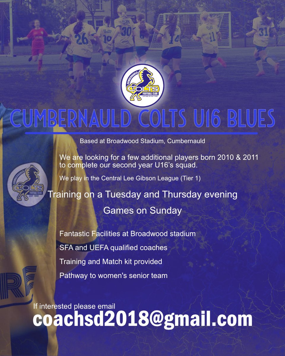 Cumbernauld Colts Girls Academy tweet media