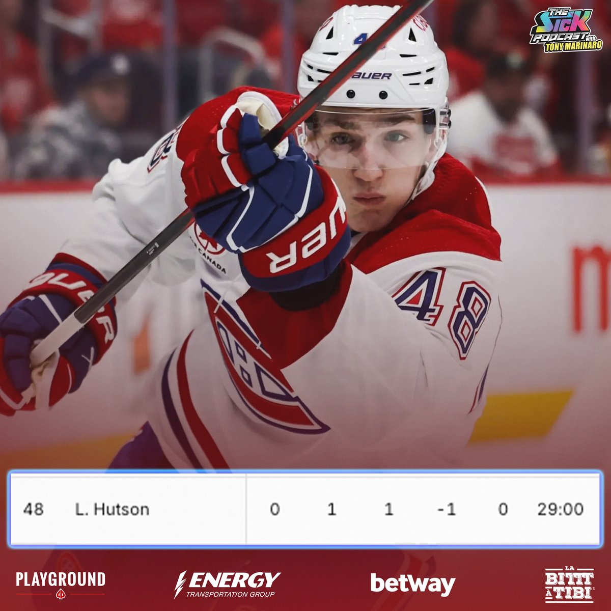 thesickpodcasts's tweet image. Lane Hutson led all skaters with 29 minutes of ice time in yesterday’s 4–3 overtime win over the #Lightning

Lane Hutson a mené tous les joueurs avec 29 minutes de temps de glace lors de la victoire de 4–3 en prolongation face au #Lightning hier

#habs #gohabsgo #thesickpodcast