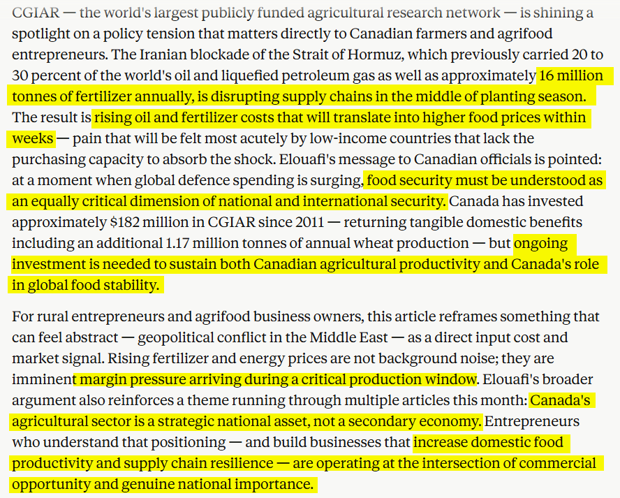 RuralEnt81's tweet photo. 2/ From Globe &amp; Mail article:  https://t.co/bVuow425Zw (subcription required). Summary below. https://t.co/04jFoOYhAo