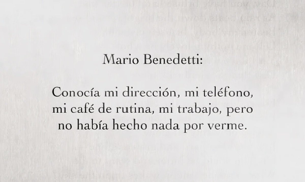 Conocía...