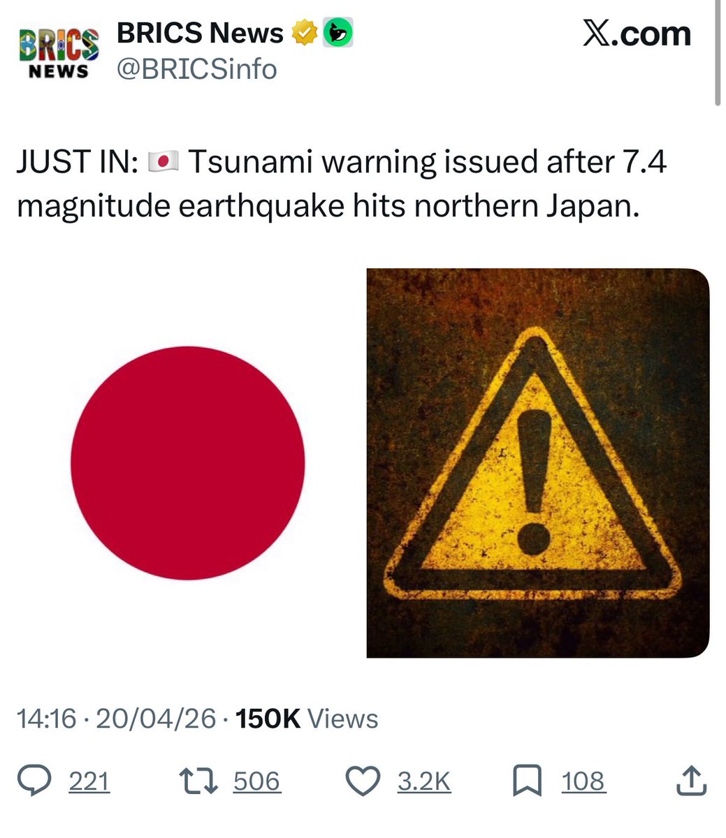 neelang_dave's tweet image. Earthquake &amp;amp; subsequent Tsunami Warning in Japan as per #RudrasaadhakPredicts #Jyotish
forecast
🌏🚨🌊
Vedic #Astrology &amp;amp; it's Precision!