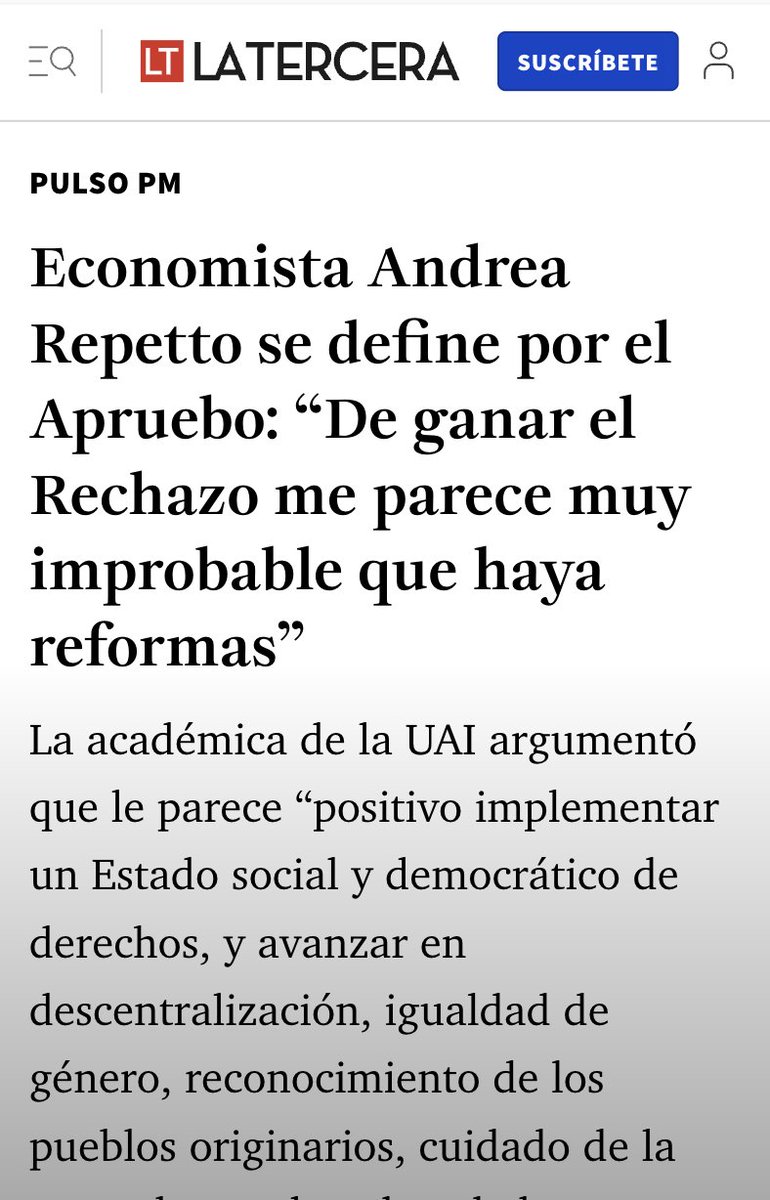 <a href="/adnradiochile/">Radio ADN</a> Andrea Repetto llamó a votar apruebo por lo que sus credenciales como economista son bien cuestionables