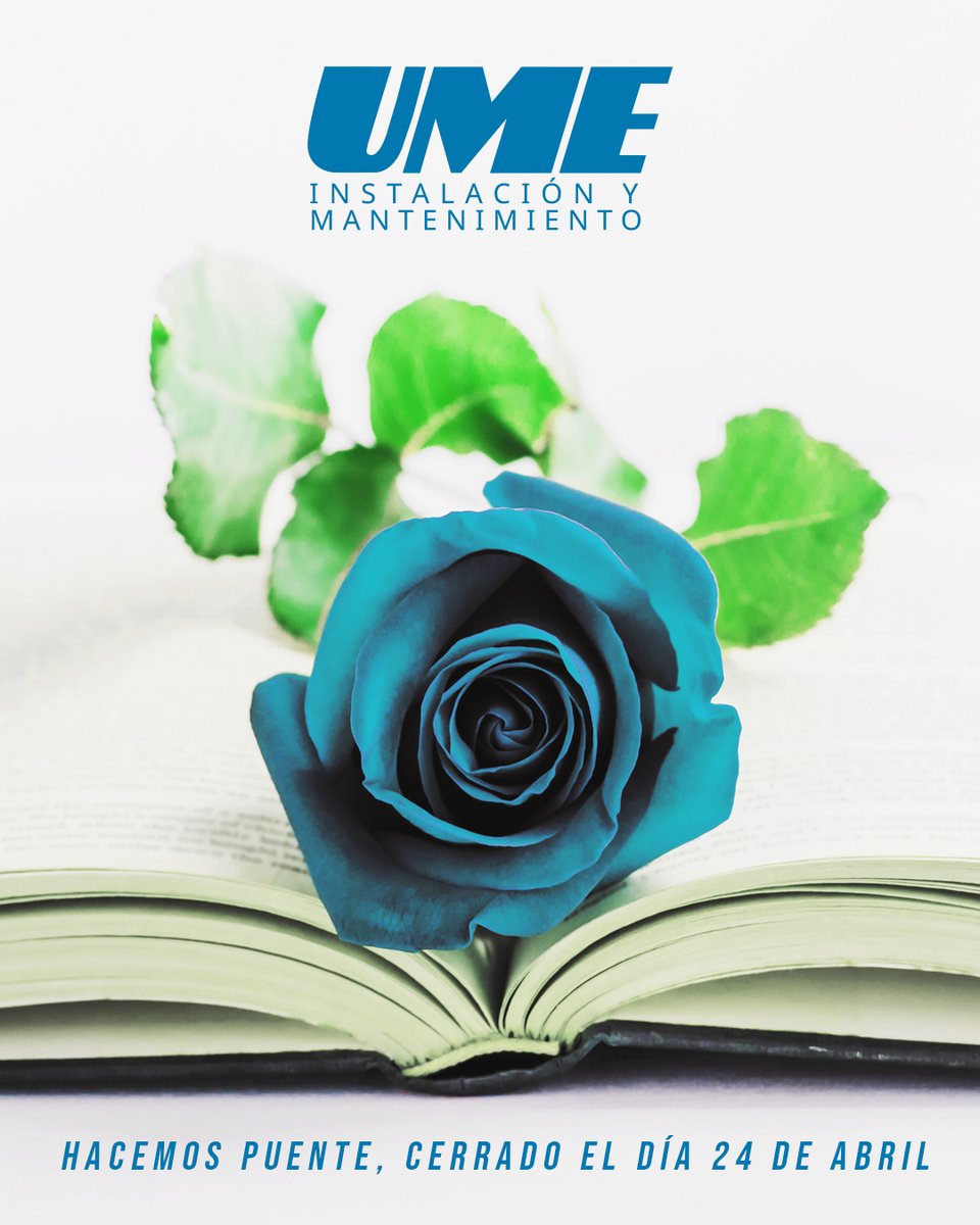 FragaUme's tweet photo. Este año el 23 de abril, #DíaDeAragon y #DiaDelLibro cae en jueves, así que en UME aprovechamos y hacemos puente 😉🌹📖 ¡Volvemos a vernos el lunes 27! #umefraga #mantenimiento #instalaciones https://t.co/UoOfCXEwhZ