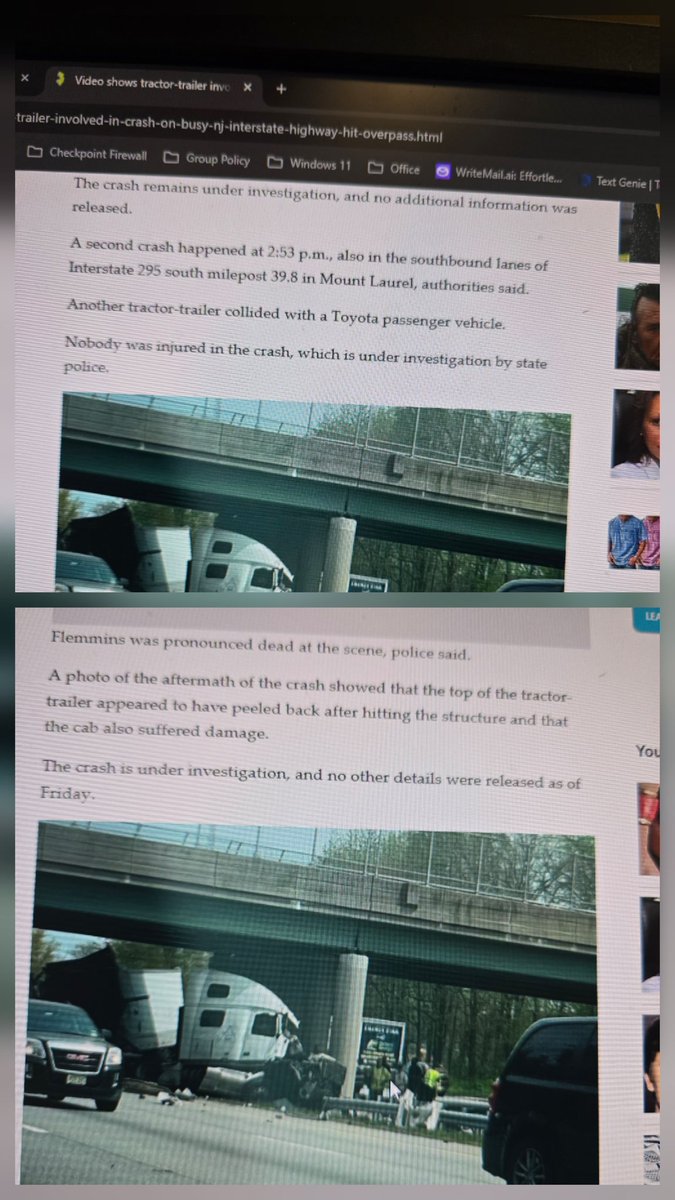 inimitable05's tweet photo. @chrisrsheldon im a little confused by these two @njdotcom  articles. Nooo injuries...... to a fatality?? Thats a  big difference 🤔🤔🤔 https://t.co/PIkr3aGaTY