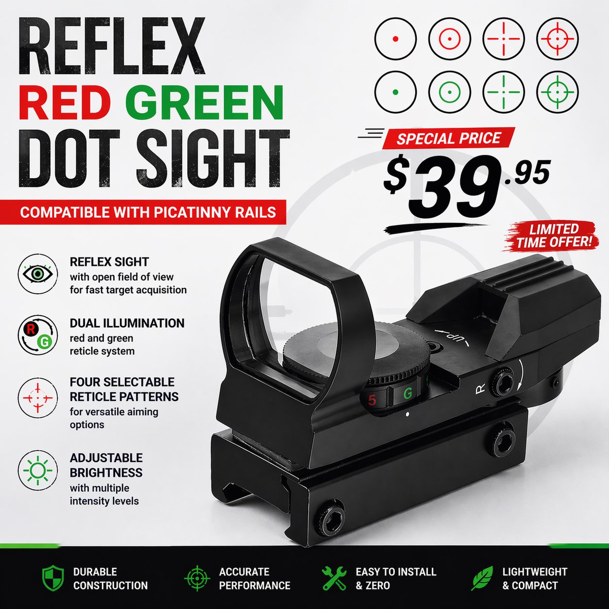 TRINITYSUPPLY's tweet image. New reflex sight 1x30 compatible with Picatinny rails. #trinitysupply #reflexsight #reddotsight #tacticaloptics #shootinggear #tacticalgear #guncustom #gunaccessories #2a #rangeready #targetshooting #huntinggear #opticsready #redgreendot #picatinnyrail #weaverrail #tacticalsetup