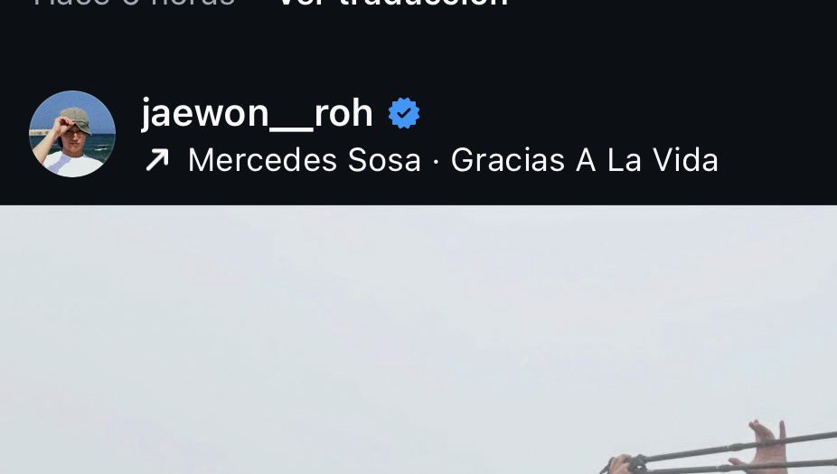 JAEWON SUBIENDO UN POST CON MERCEDES SOSA COMO NOS SENTIMOS JAEWONOVIAS ARGENTINAS 🇦🇷🇦🇷