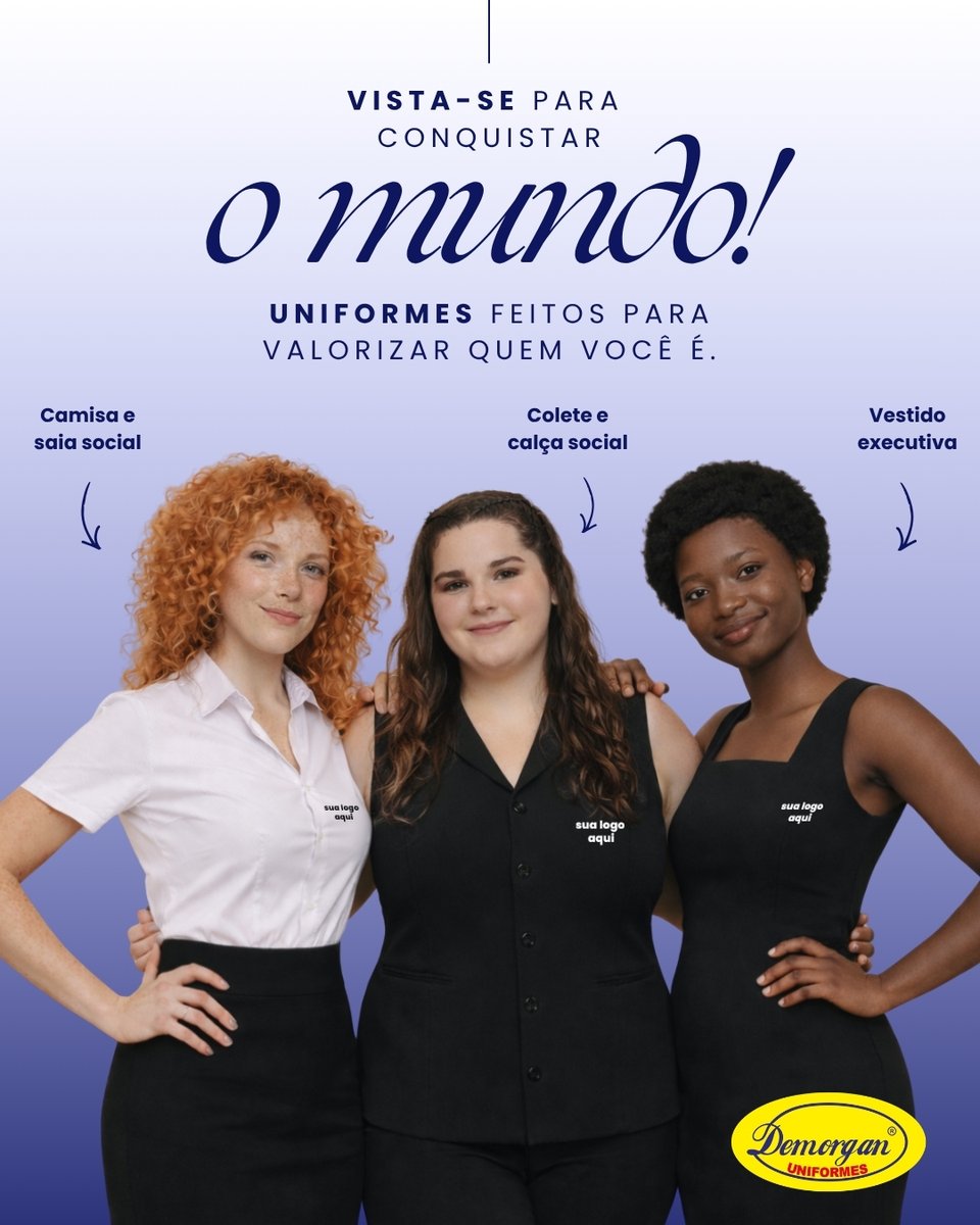 Demorganuiforme's tweet image. Vista mais do que um uniforme.
Vista atitude, presença e confiança.

Uniformes pensados para quem sabe onde quer chegar.

Valorize sua equipe. Valorize sua marca.

LOJAUNIFORMES.COM.BR

#uniformes #uniformespersonalizados #uniforme #uniformesocial #uniformesadministrativos