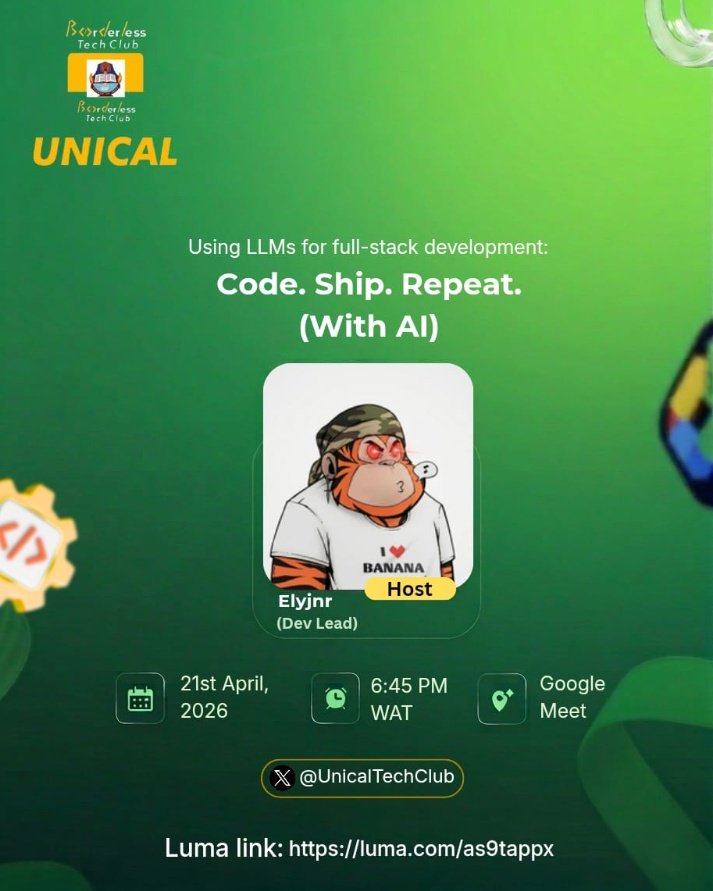 Border/ess Tech Club Unical || Borderless 4.0 tweet media