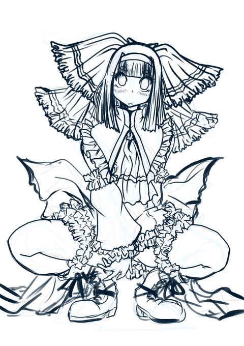 今宵のラクガキ、よその子さんにアルムチャソの服を着せる() 