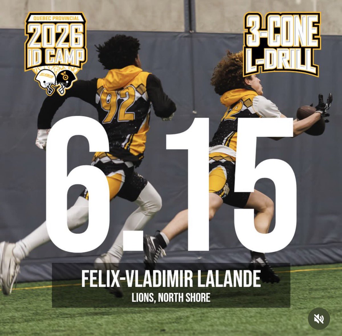 sh0wtime_szn1's tweet photo. Class of 2029 | WR/FS
📍 Quebec Provincial ID Camp
🏆 3-Cone (L-Drill): 6.15 (Best at camp) ⚡ 5-10-5 Shuttle: 4.19
5.10” | 150 lbs
Quick feet. Sharp cuts. I separate.
@Allathleticteam @jay_agenor @CoachGerry10 
#Recruit2029 #Football #WR #DB https://t.co/sDf8EDR0Hq