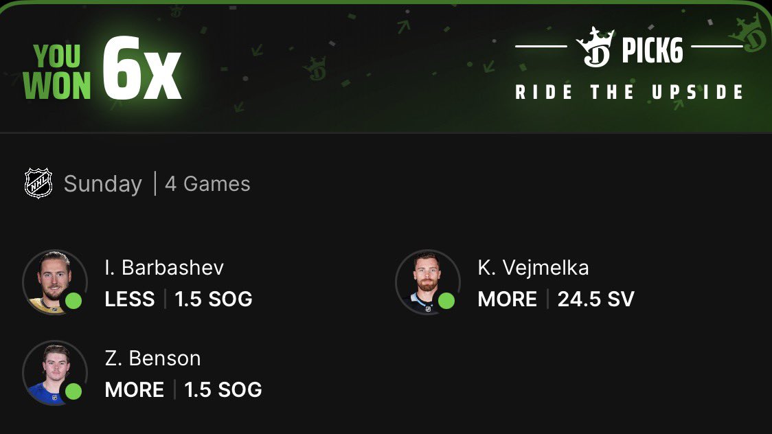 tornadopicksdfs's tweet image. BANG ‼️ 

Had a GREAT day yesterday! 

Pulled both of these from @UpsideTools props optimizer

The MLB went 5/6 but was still a 5X payout due to the purple on @Pick6 

Get out of your FEELINGS and start using DATA! The wins will be more consistent! 

Let’s keep cashing! 

#Pick6