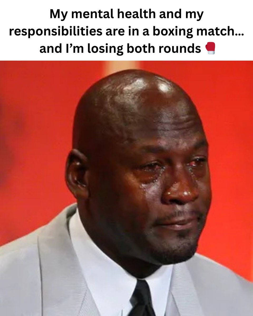 LostinSilence9's tweet photo. Which one is winning your daily fight right now—mental health or responsibilities? 🥊😅
#Relatable #MentalHealth #Adulting #RealTalk #DailyStruggles https://t.co/PSxuAY4XD7