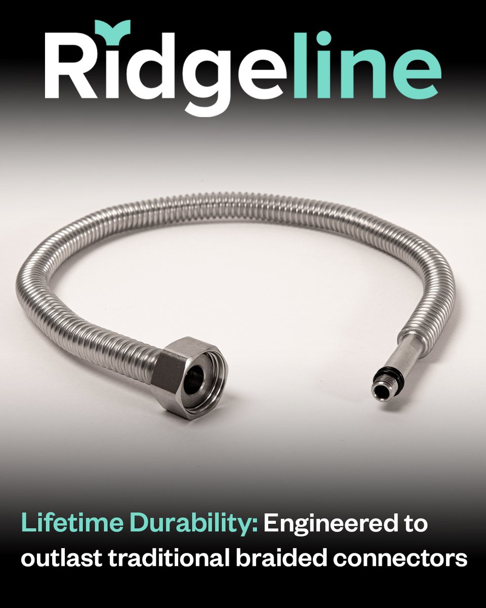 Flexigas's tweet image. Still using braided tap connectors? Time to upgrade.
@RidgelineTubes gives you no rubber, no kinks, and no fraying, just full-bore stainless steel for better flow, cleaner water, &amp;amp; long-term durability.
Same quick install. No compromises.
#Ridgeline #Plumbers #PlumbingInnovation