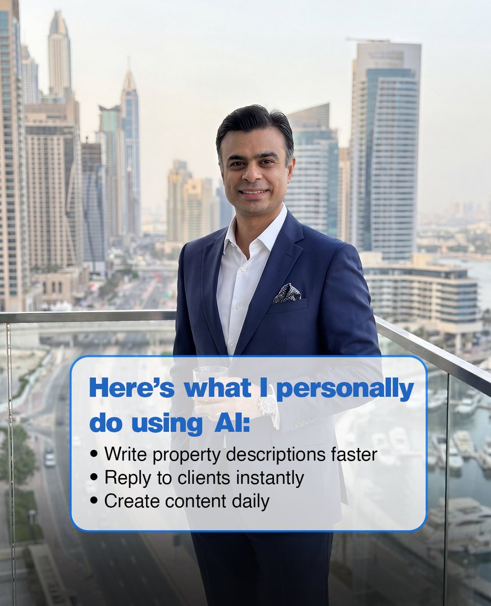 RashidMughal's tweet image. Realtors still doing everything manually? 🤖
AI helps you save time, respond faster, and close smarter.
Adapt early—or get left behind. ⚡

🚀Follow @RashidMughal for more.

#RealEstateAI #SmartSelling #FutureOfRealEstate