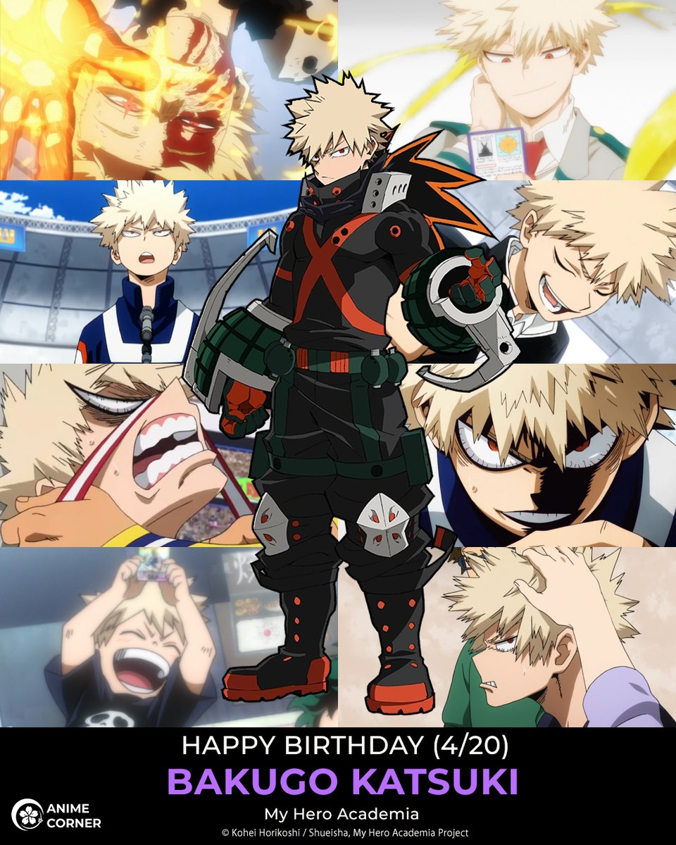 Happy birthday to our favorite hothead who aims to become the indisputable top hero, the loud boy Bakugo Katsuki! 🎉💥💖

Anime: My Hero Academia
Hero Name: Great Explosion Murder God Dynamight
CV (EN): Clifford Chapin
CV (JP): Nobuhiko Okamoto