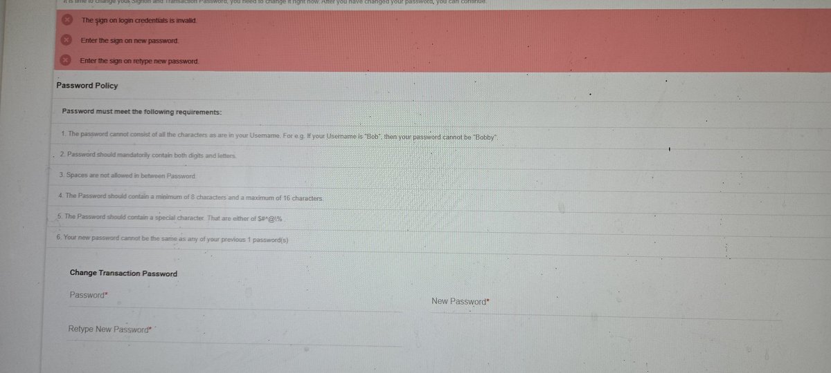 TCS_GSTN's tweet photo. @bankofbaroda what the hell is this I'm not able to change the password at all pathetic user experience seriously is this how you make your customer suffer try to use some brain while making websites n all @nsitharaman @nsitharamanoffc @BankofBarodaCEO @Bobeu_tn https://t.co/DVAhRcIXVH