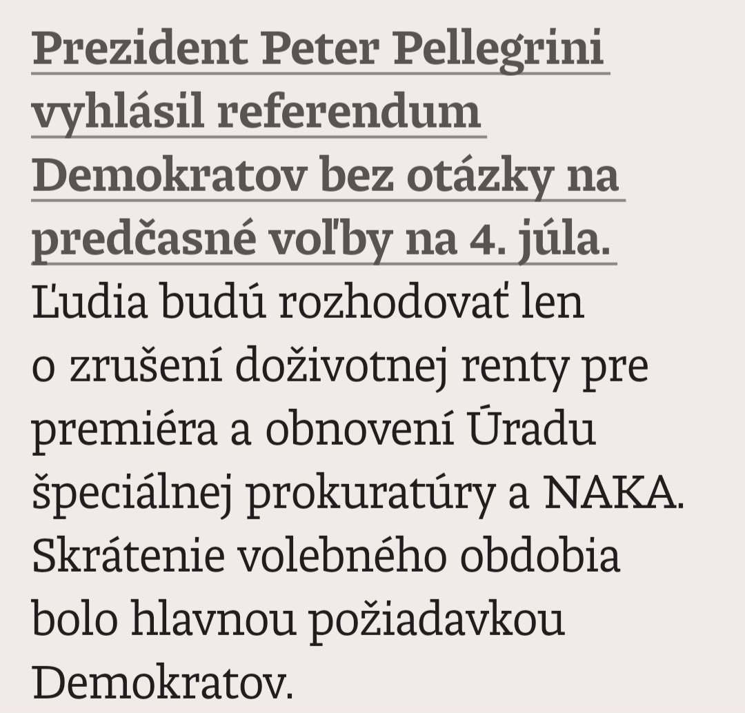 Referendum o predčasných voľbách bez otázky o predčasných voľbách...koľko nás to bude stáť, táto márnosť?