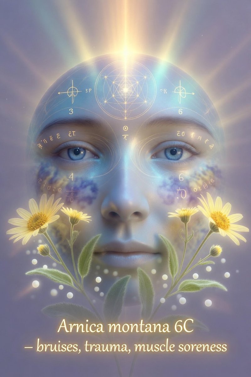 Richard38749337's tweet image. Arnica montana 6C
Bruises, trauma, muscle soreness &amp;amp; shock after injury. Classic for falls, bumps, overexertion or post-surgery. The remedy that thinks it’s bruised.Traumatic par excellence. Trauma in all its varieties and effects, recent and remote
#Homeopathy #Arnica