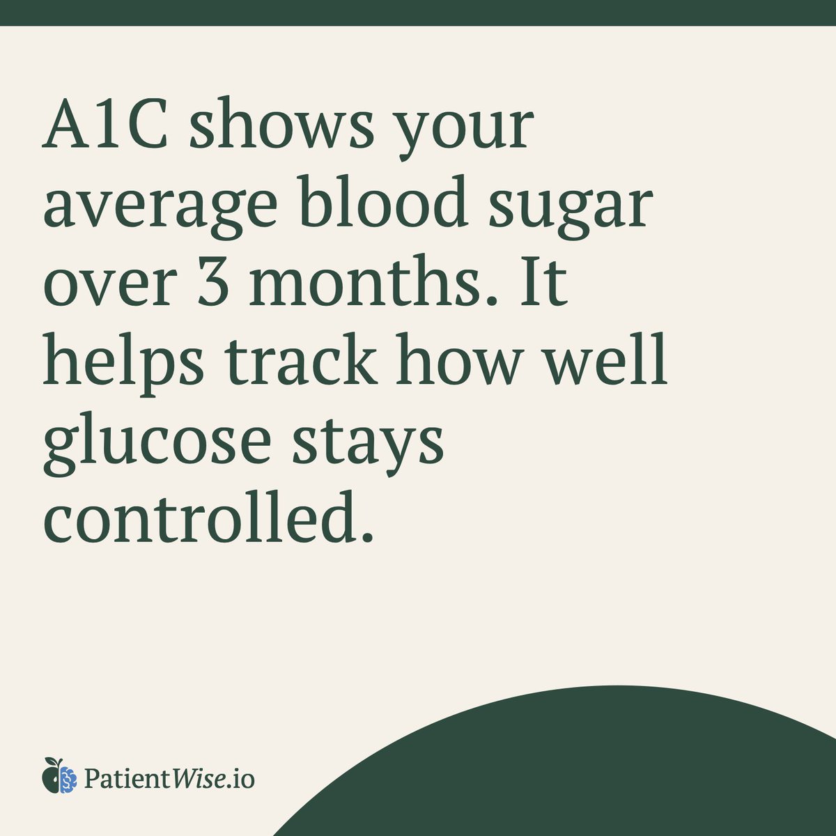 patientwise's tweet photo. A1C shows your average blood sugar over 3 months. It helps track how well glucose stays controlled. – PatientWise #BloodSugar #LabValues #HealthLiteracy #health #wellness #patientadvocacy #chronicillness #raredisease https://t.co/Y6Fwbupl3d