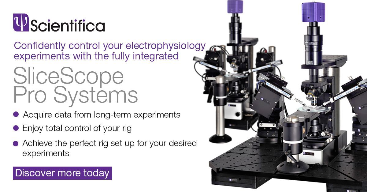 Scientifica_Int's tweet image. The SliceScope Pro Systems from Scientifica are engineered for precision, stability, and ultra-low noise, supporting high-quality electrophysiology recordings you can rely on day after day. 
Discover more &amp;gt; buff.ly/9DYy6NU 
##neuroscience #cardiovascular #patchclamp