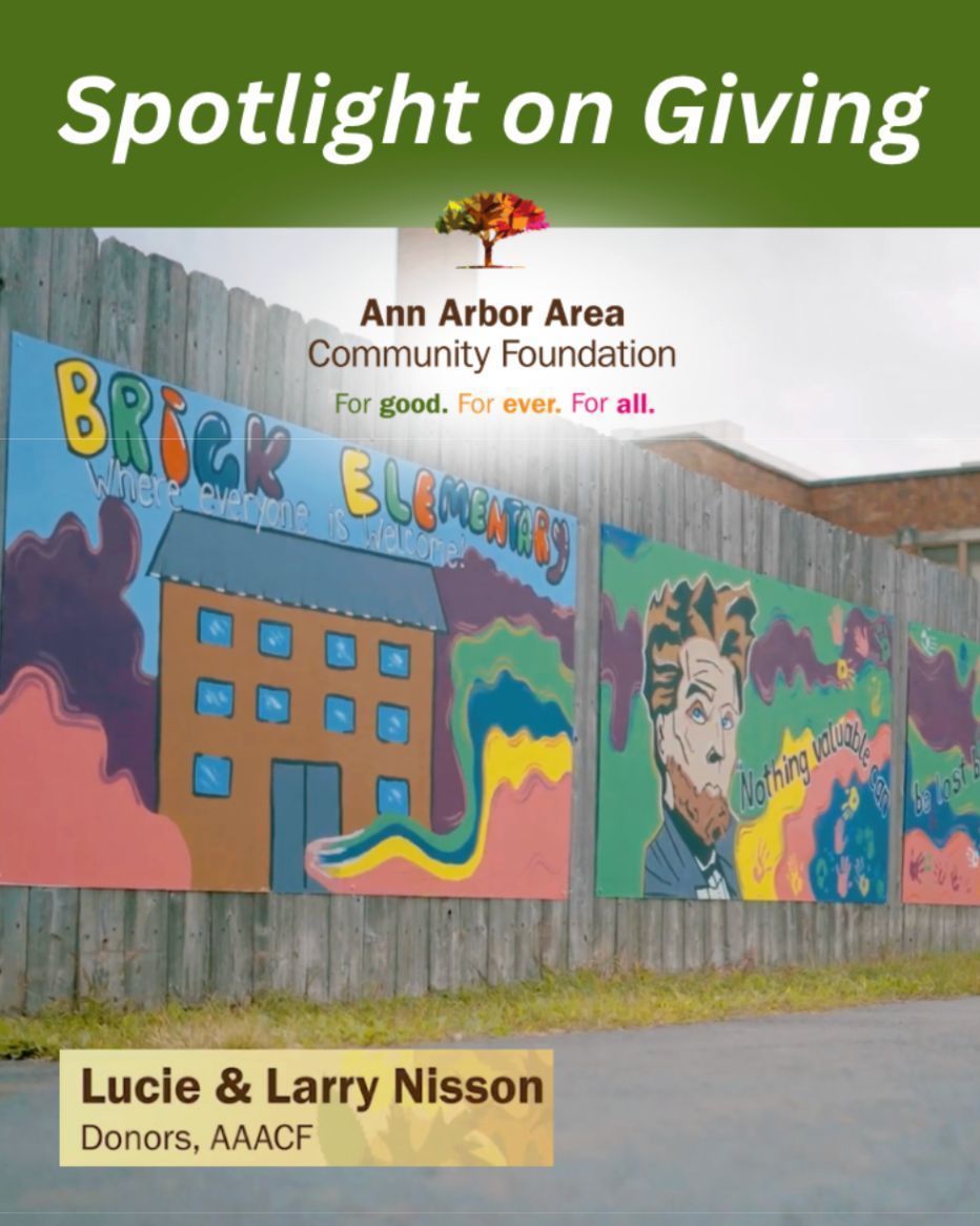 AAACF's tweet image. Lucie &amp;amp; Larry Nisson are making a lasting impact in Washtenaw County—supporting the arts, housing &amp;amp; food security through their giving.

Their story shows how investing in community builds a brighter future. 💡

Learn more: youtu.be/2zvjtbIQzPk?si…

#AAACF #CommunityImpact