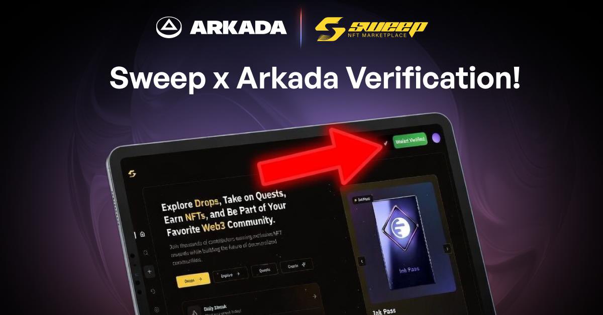 Another step toward a more transparent Web3 experience is now live on <a href="/sweep_haus/">Sweep</a> 🚀

Arkada Verification is now integrated, bringing wallet statuses that make it easier to identify real activity and better understand audience quality.

🔗 sweep.haus

These signals