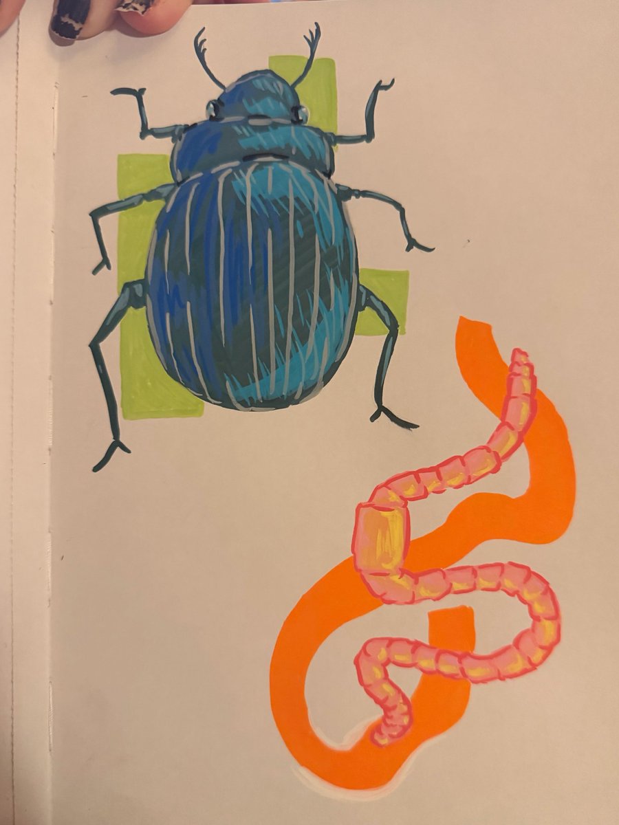 _snakesart_'s tweet image. Me vs some recent doodles 
[#art #drawings #selfie ]