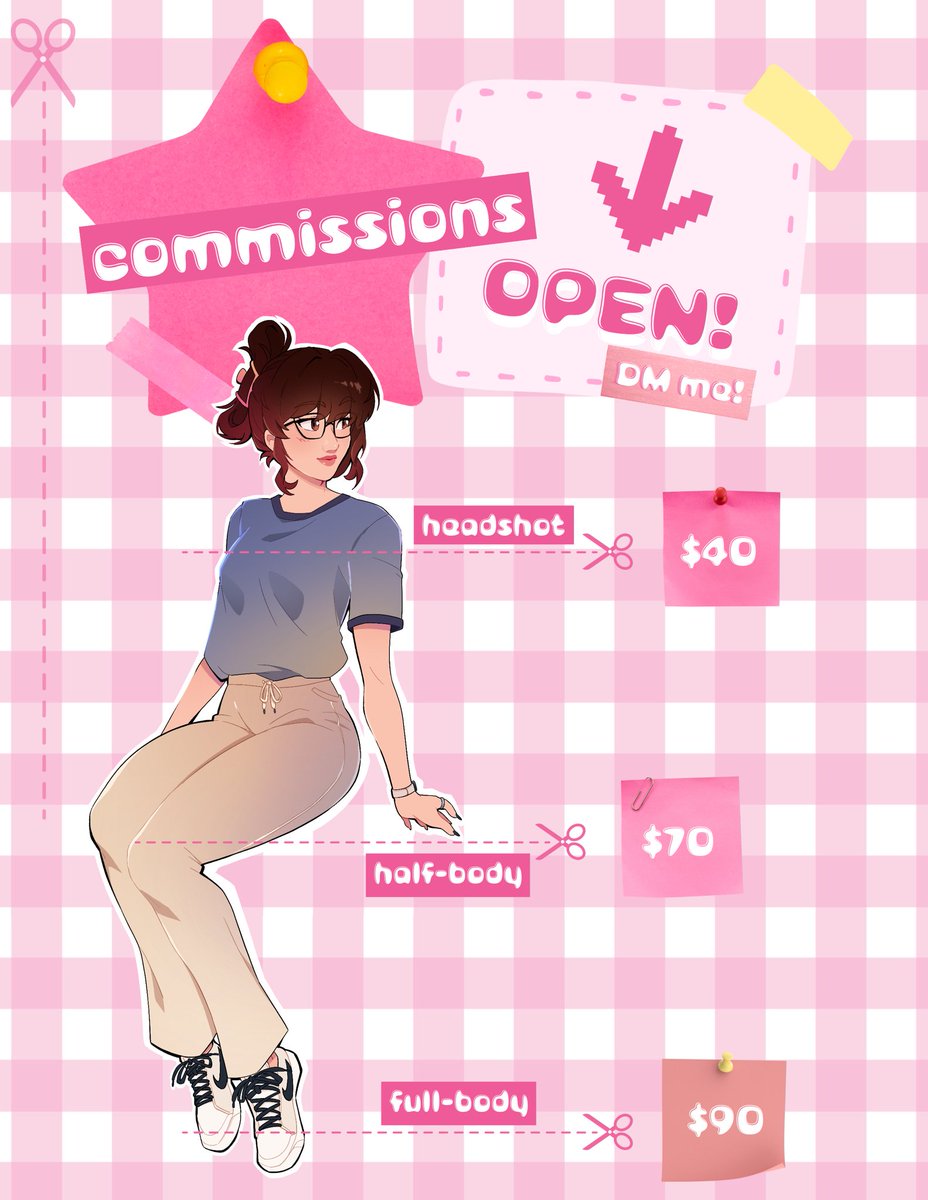 cinnaabunnii's tweet image. yayyy my new commission sheet is here! 💖

DM me for inquiries ✨

#artcommissions #commissions #vgen