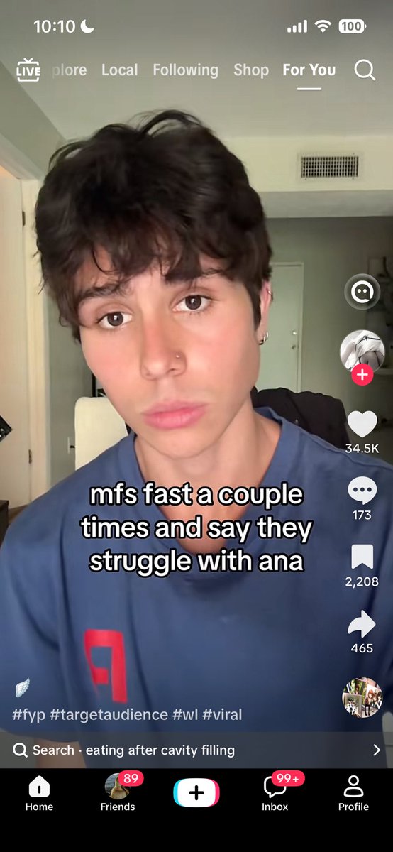 minionpuke's tweet photo. tiktok mfs when people dont liquid fast for entire week.. like do yall see how stupid this is? yall want eds to be a competition so bad https://t.co/ePekj05h9m