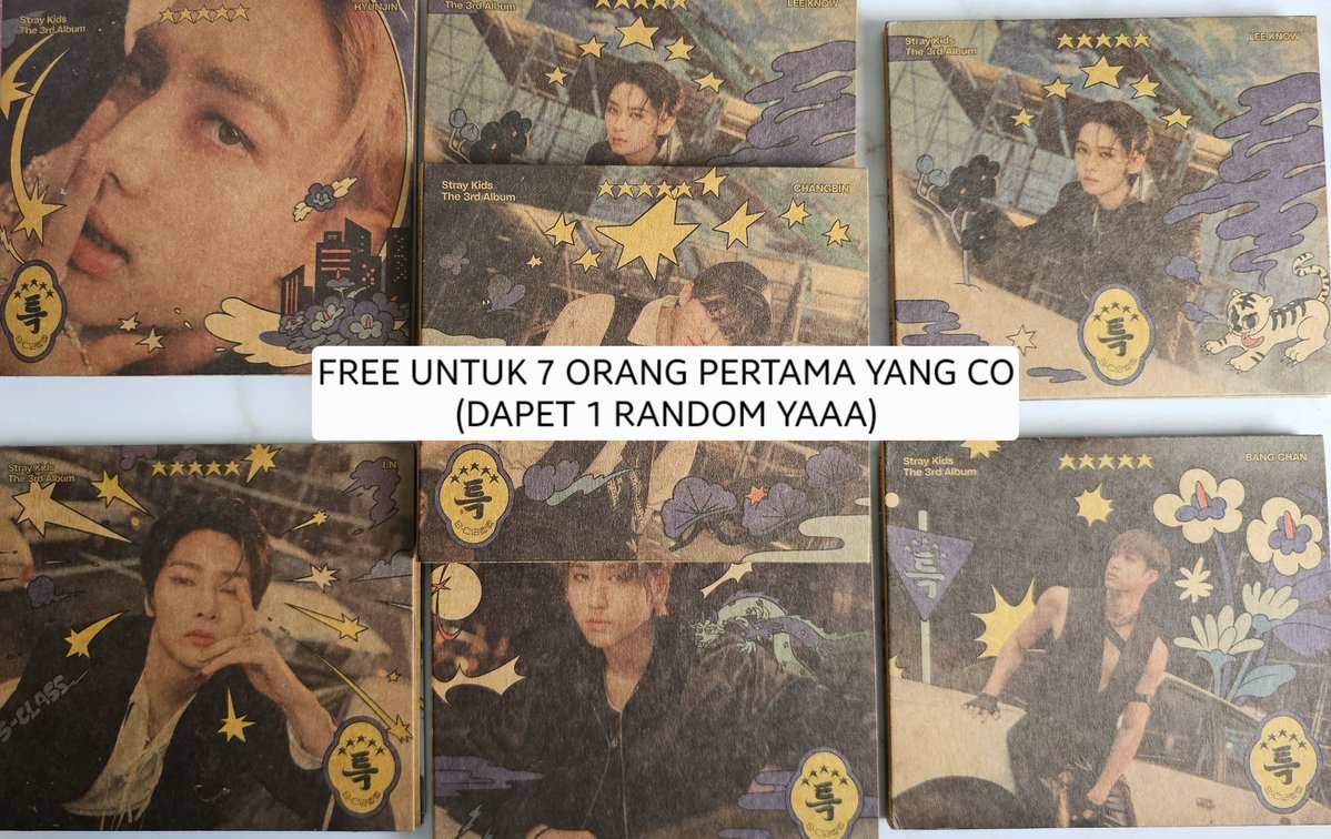 WTS Album Stray Kids with inclusion, tidak ada photocard (dapat sesuai gambar)

Not for sensitive buyer
📍 Depok, INA
Price : 10-30k (exc adm 🍊)
Link co : id.shp.ee/8PKLa8Hh

Terima kasih 🩶

Tags Bangchan Lee know Changbin Hyunjin Han Felix Seungmin I.N Stray Kids skz