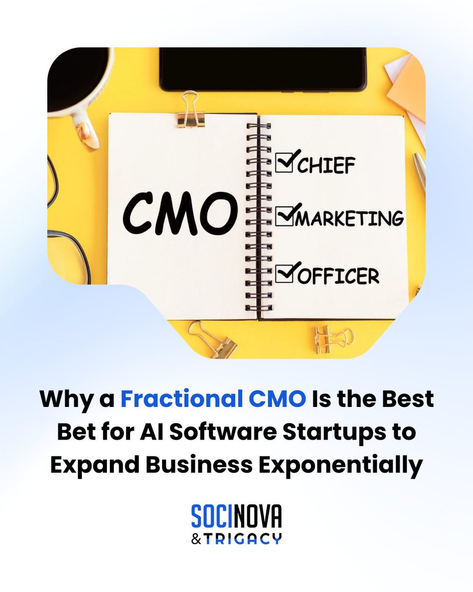 In 2026, the fastest-growing startups aren't just tech-heavy—they’re marketing-smart.

Discover why a Fractional CMO is the missing link for Series A.

Read more: socinovatrigacy.com/fractional-cmo…

#fractionalcmo #aisoftware #marketing #socinovatrigacy
