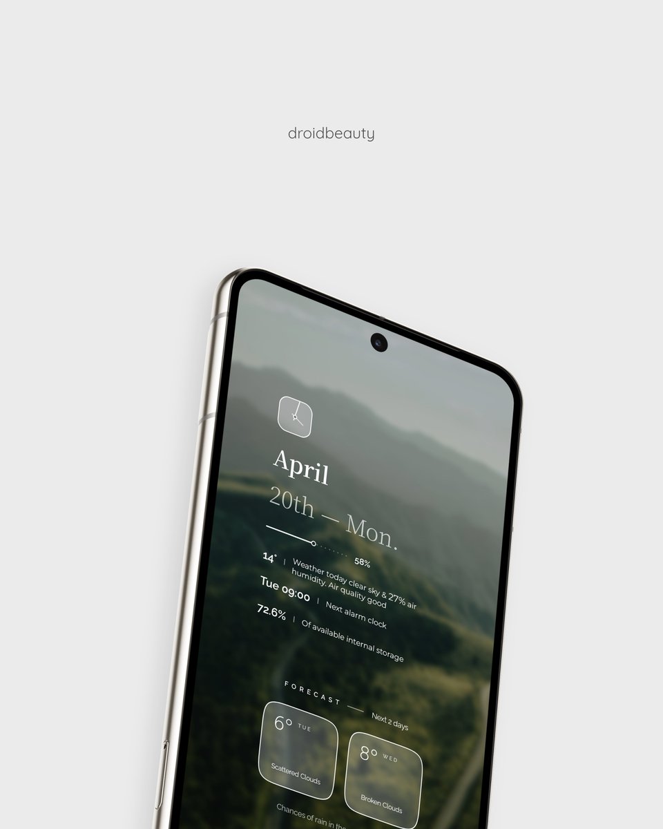 droidbeauty's tweet photo. 01.05.2026 👀🔍

→ https://t.co/eiTH759IkQ

#kwgt #klwp #theme #setup #homescreen #design #kustom #minimal #ui #backdrop #androidtheme https://t.co/LvymLs5jLE