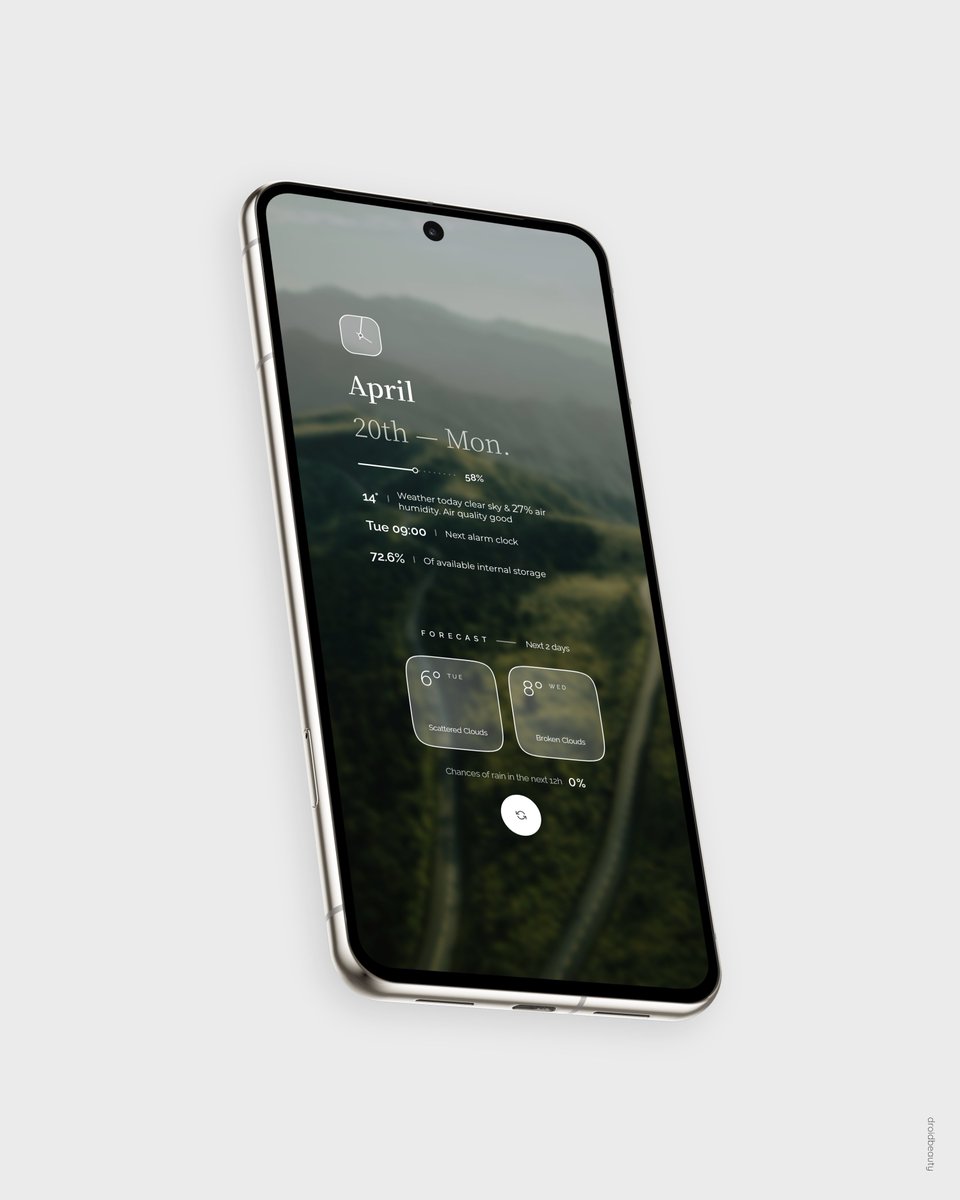 droidbeauty's tweet photo. 01.05.2026 👀🔍

→ https://t.co/eiTH759IkQ

#kwgt #klwp #theme #setup #homescreen #design #kustom #minimal #ui #backdrop #androidtheme https://t.co/LvymLs5jLE