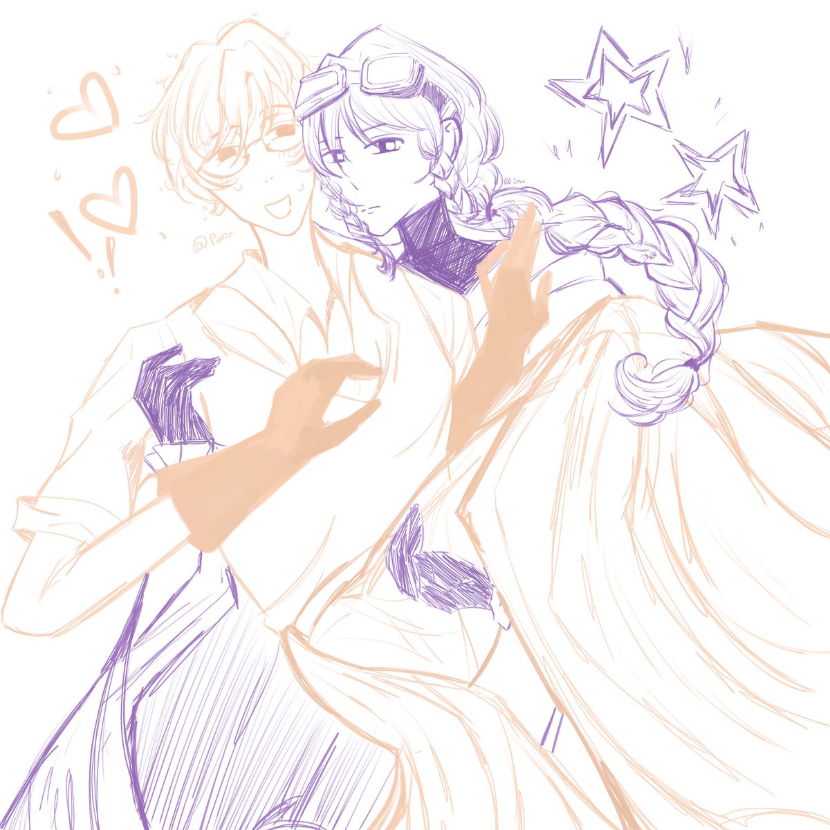 in_ofuserr's tweet image. I doodled me and My Pabuu as our enneagram subtypess

(Credits to Matrix on tiktok for the designs) 
Him- So9
Me- Sp5

#enneagram #doodle