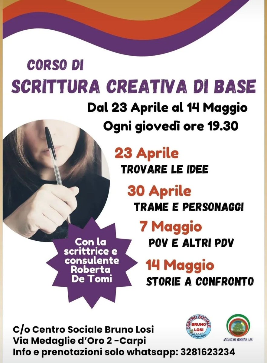detomiroberta's tweet image. Iscrizione ancora aperte!
#corsi #scritturacreativa 
lapennasognante.blogspot.com/2026/04/corso-…